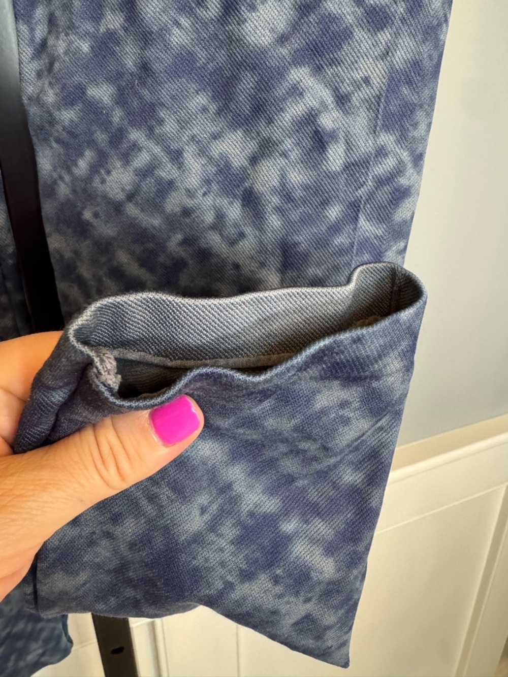 SPANX Look At Me Now Cropped Leggings Blue Tie Dye Seamless XL - Picture 5 of 9